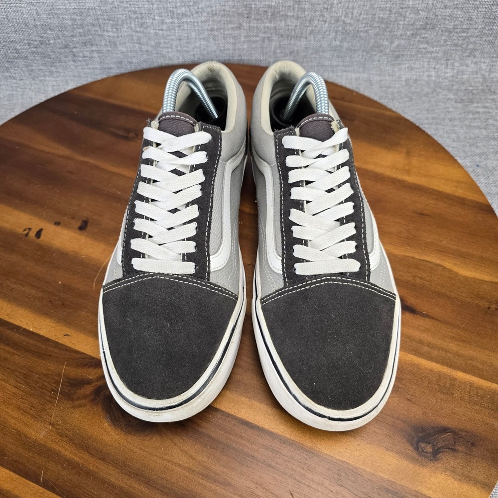 Vans Old Skool Grey Charcoal Suede Canvas Low Top Sneakers Womens 10 Mens 8.5 - Picture 4 of 14